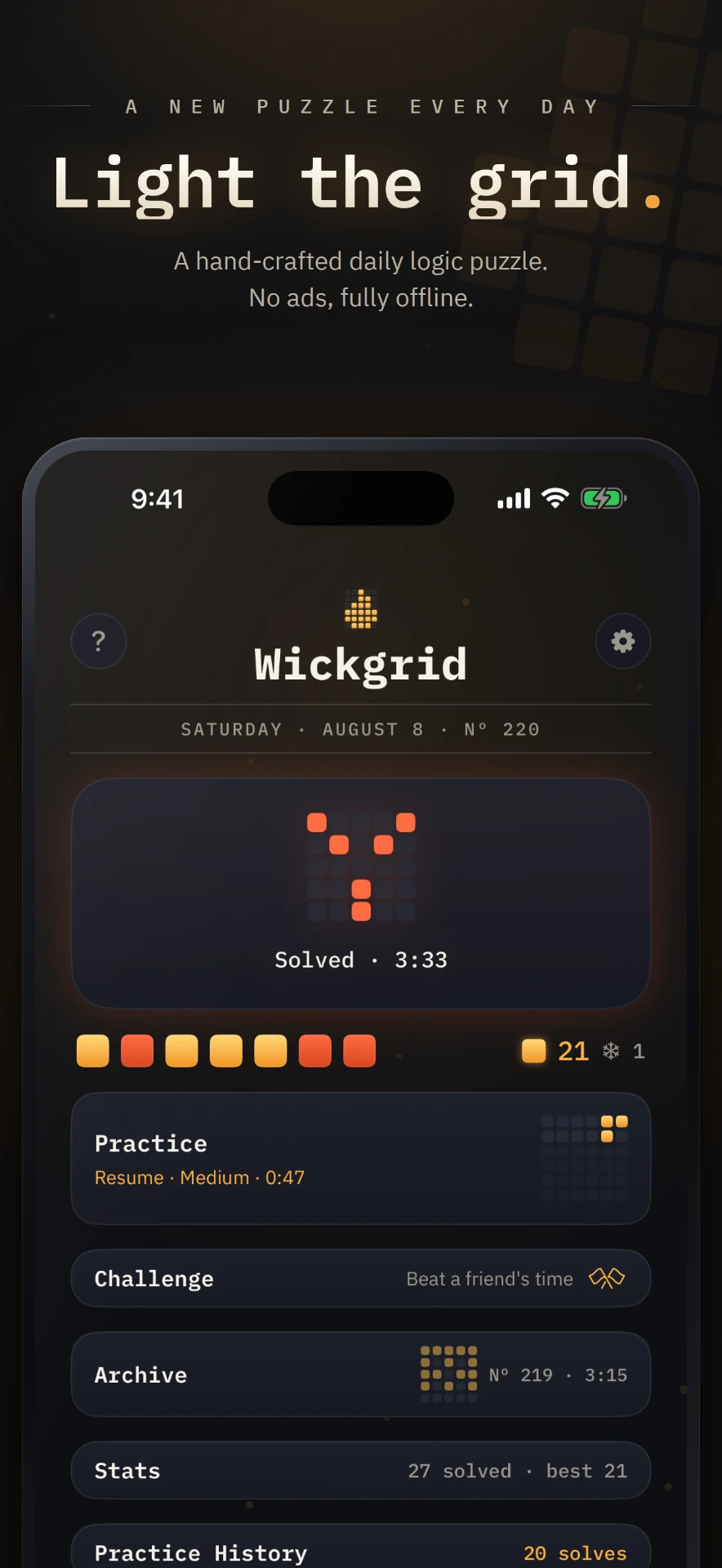 Wickgrid — Light the grid